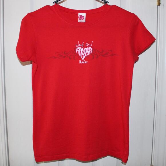 Y2K Red Hawaiian graphic tee - Picture 5 of 6